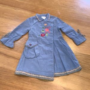 CATIMIMI Cord Floral Embroidered Dress HighLow Hem